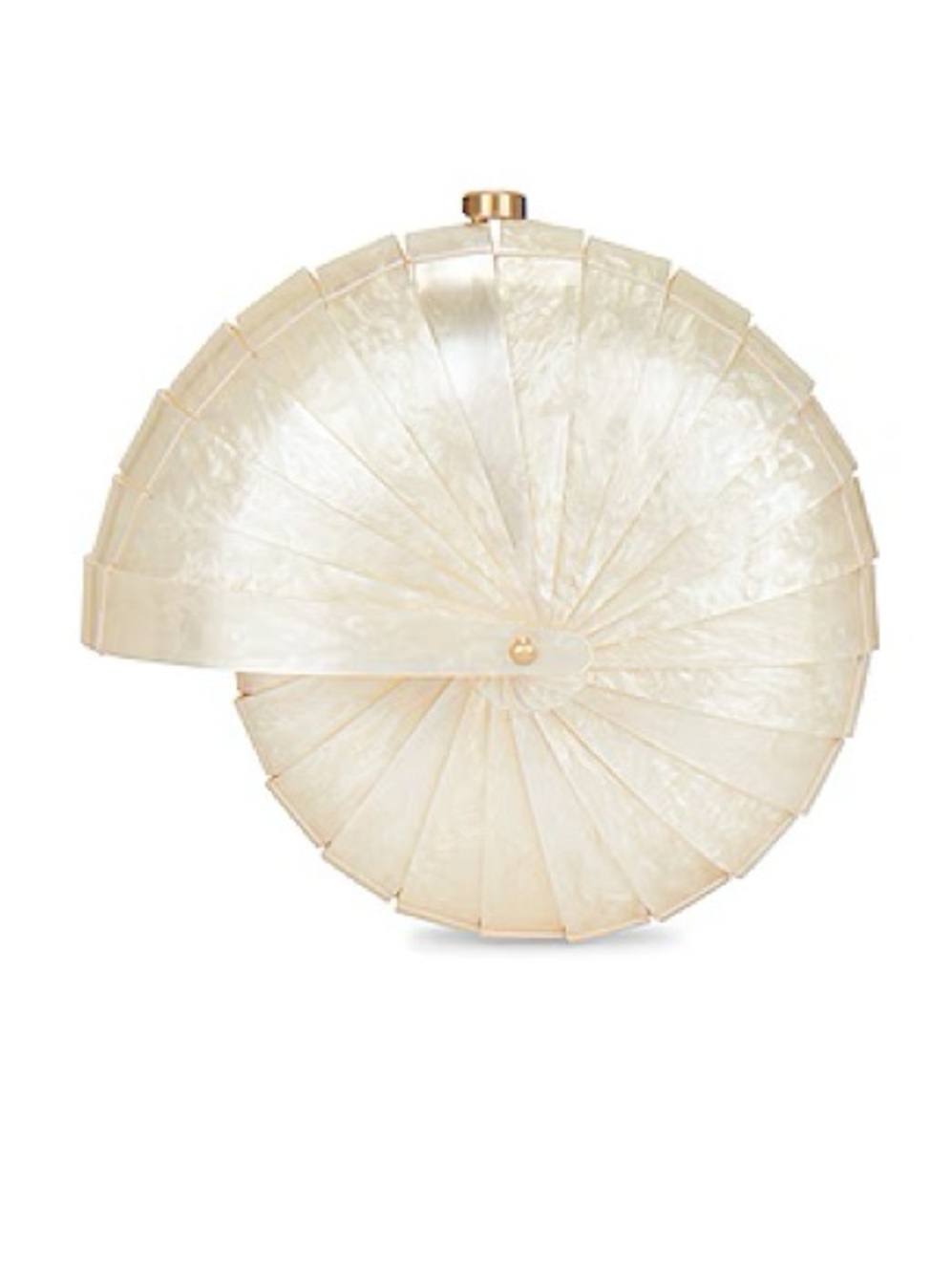 Cult Gaia Sirena Shell Acrylic Rounded Seashell Clutch in Ivory - Picture 8 of 14